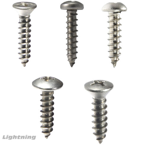 Stainless Steel Phillips Drive Sheet Metal Tapping Screws Grade 18-8 Qty 50 pc - Picture 1 of 11