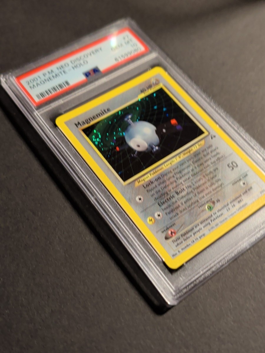 PSA 10 GEM MINT Magnemite 7/75 Holo 2001 Pokemon Neo Discovery Pop