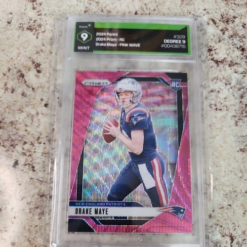 Drake Maye 2024 Panini Prizm #329 Pink Wave Prizm PSA 10 Gem Mint (RC) Degree 9