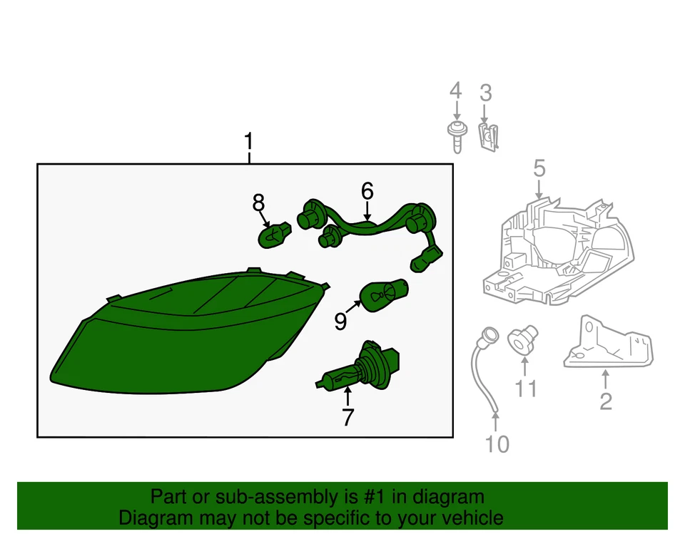 2005-2009 GENUINE GM DRIVER SIDE HEADLAMP, NEW OEM PART, PART NUMBER 22740621 - Image 4 of 4