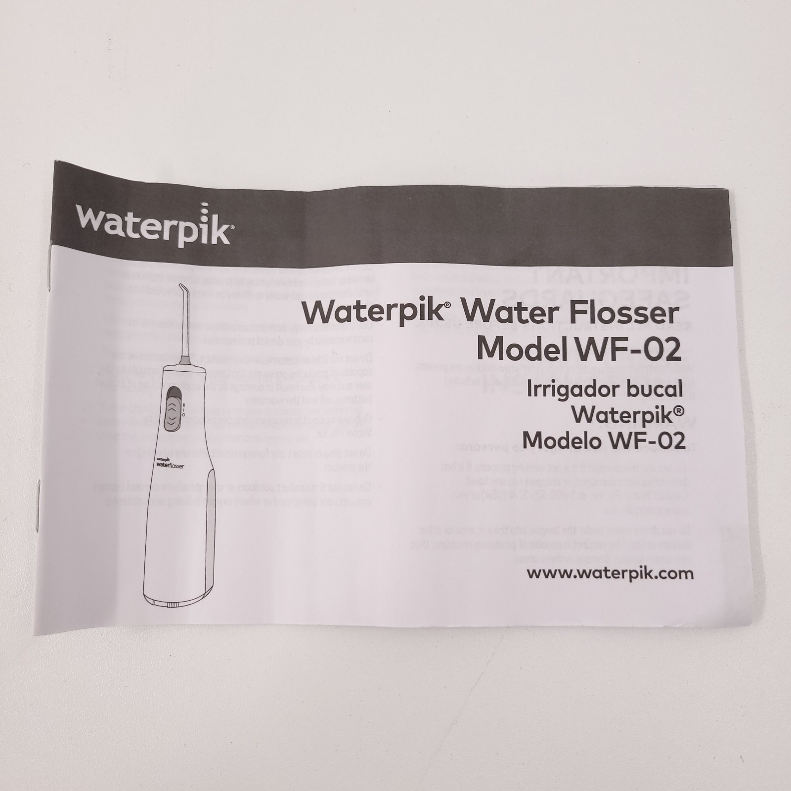 Waterpik Waterflosser Cordless Express White WF-02W011 Healthy Gums Teeth *READ*