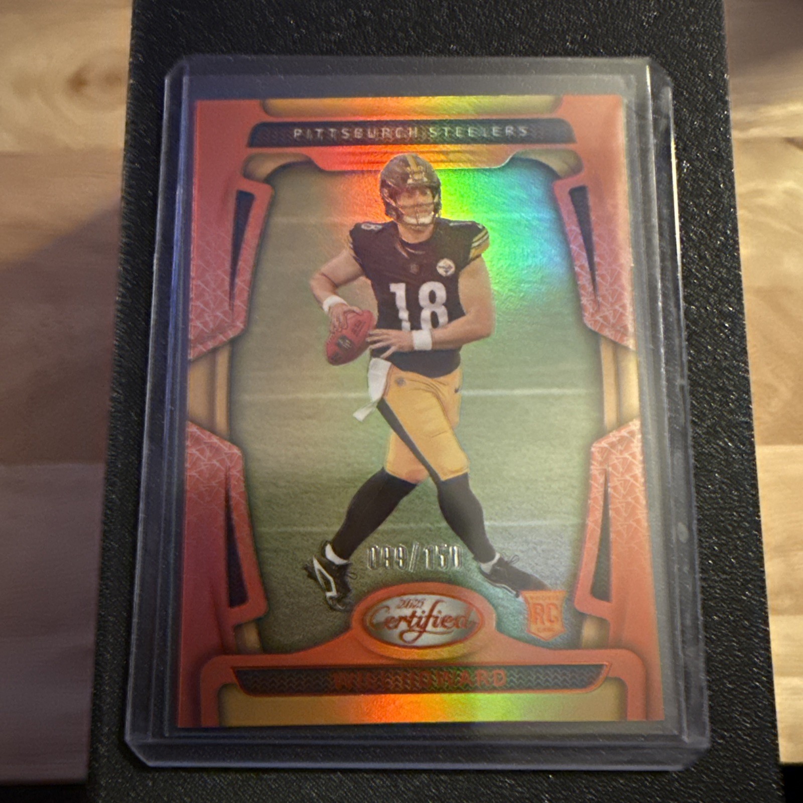 2025 Panini Certified - Rookies Will Howard #104 Mirror Orange /150 (RC)