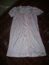 Vintage Night Gown SIZE Small pink Lace nylon sheer PINEHURST LINGERIE Robe,Flaw
