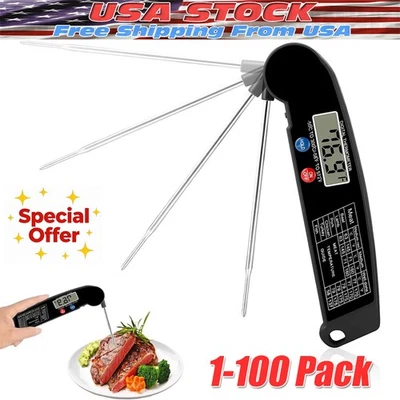 Instant Read Digital Meat Thermometer BBQ Grill Smoker For Kitchen Food Cooking - Image 1 of 4