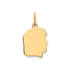 Roy Rose Jewelry 14K Yellow Gold Plain Small .009 Gauge Facing Right Engravab...