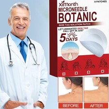 1 Box / 9 pcs MICRONEEDLE BOTANIC Skin Tag  Acne Patch Skin Tag Remover Patches