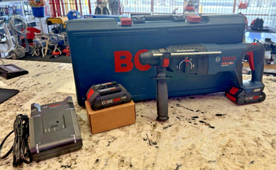 Bosch GBH18V-26D 18V Bulldog Rotary Hammer Drill Kit w/ 2 Battery, Charger, Case