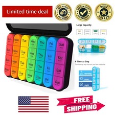 Luxury 7-Day Pill Organizer with Removable Containers Travel-Friendly Design