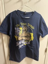 Pro Wrestling Crate The Texas Tornado Kerry Von Erich Blue T-Shirt L NWOT Anvil