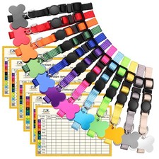 Upgraded Puppy Collars for Litter Puppy ID Collars Whelping Supplies Soft Nyl...