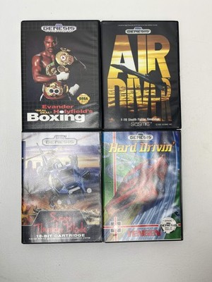 Lot of 4 Sega Genesis Evander Holyfield's Real Deal Boxing,Air Diver,Super Thund