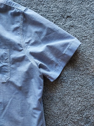 U.S. Polo Assn. Size Large Light Blue Short Sleeve Shirt Button Up Dual Pockets - Picture 12 of 12