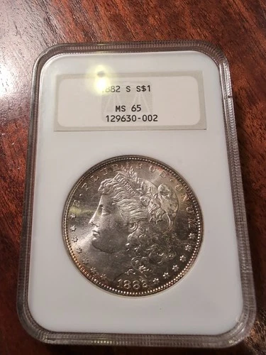 1882-S Morgan Silver Dollar NGC MS65 S$1 San Francisco Minted No Reserve