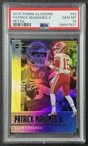 PATRICK MAHOMES II PSA 10 2019 PANINI ILLUSIONS FOOTBALL #52 RETAIL CHIEFS 7631