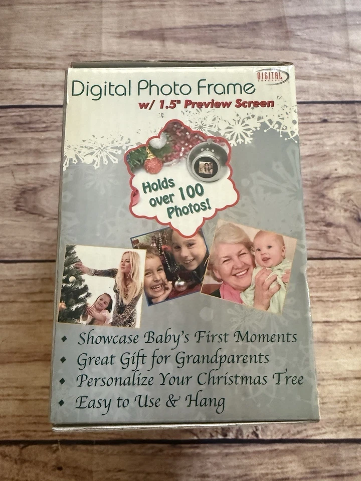 Digital USB Photo Frame Christmas Ornament - Holds 100 Photos Brand New NOS - Image 3 of 4