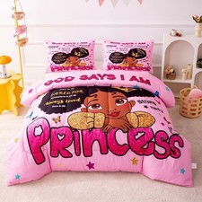 Black Girl Magic Comforter Set Twin,Black Girl Bedding Set,Christian Inspirat...