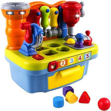 Musical Learning Tool Workbench for 1 Year Old Boy, Toddler Tool Bench