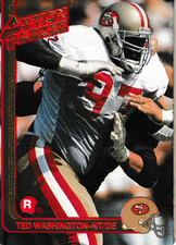 1991 ACTION PACKED FOOTBALL / TED WASHINGTON ROOKIE CARD. rookie card picture