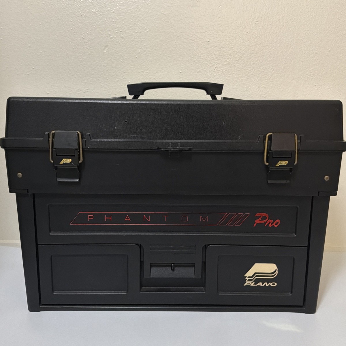 diva opening tackle box black Vintage Plano Phantom Pro Tackle Box - Fishing -Tool Box Large Multi Drawer  READ