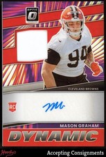 2025 Donruss Optic Dynamic Mason Graham RPA Rookie PATCH AUTO RC 02/35 BROWNS