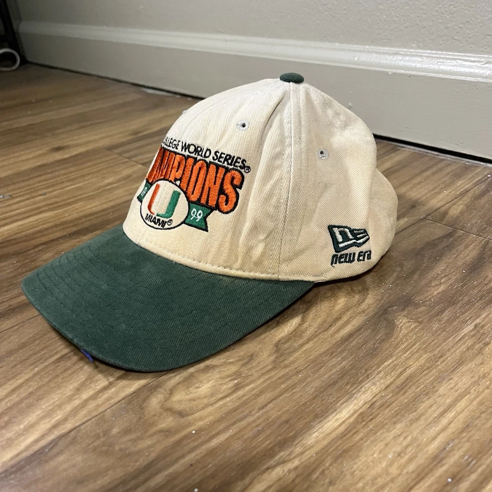 Винтажная бейсболка NCAA College World Series 1999 Miami Hurricanes бейсболка New Era - Изображение 2 из 4