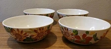 Bed Bath Beyond Melamine 4 Bowls Flowers Dragonfly Texture
