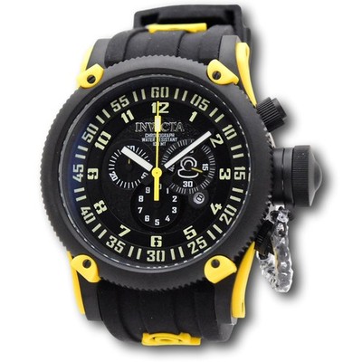 Invicta Russian Diver Yellow Black Men's 52mm Swiss Chronograph Watch 10181