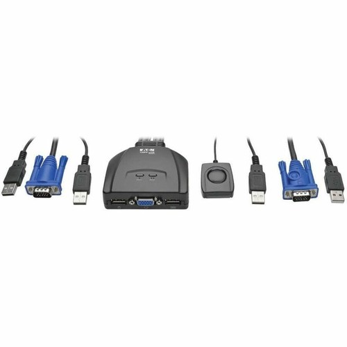 Eaton Tripp Lite Series 2-Port USB/VGA Cable KVM Switch with Cables and USB Peri - Picture 4 of 6