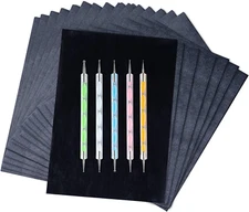 200 Sheets Carbon Paper Black Graphite Paper Transfer Tracing Paper and 5 Pieces