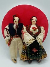 Ethnic Vintage Portuguese Wedding Dolls, Detailed Traditional Dress, Handmade