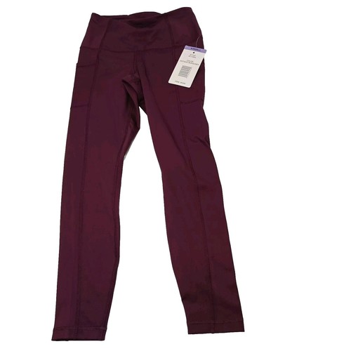 Reflex 90 Degrees Womens Tights Size XS Maroon Burgundy