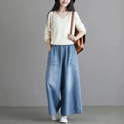 Korean Style Baggy Pants  High waist women jeans, Women jeans, Streetwear  women