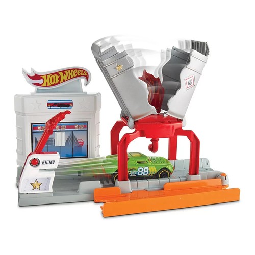 Hot Wheels City Blaze Blast Gas Station Track Set by Mattel