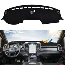 JJMY Dash mat Dashboard Cover non-slip For 2019-2024 Dodge Ram 1500 2500 3500