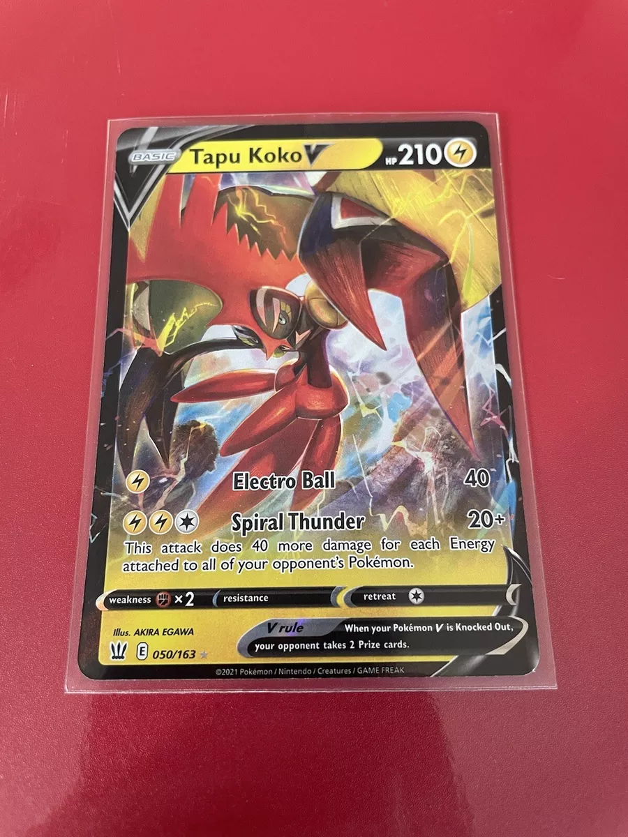 Pokemon TAPU KOKO V 050/163 Battle Styles - ULTRA RARE HOLO - MINT