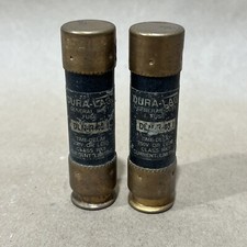 2 Used COOPER BUSS DLN-R-40 / DLNR40 DURA-LAG FUSES 250V 40A