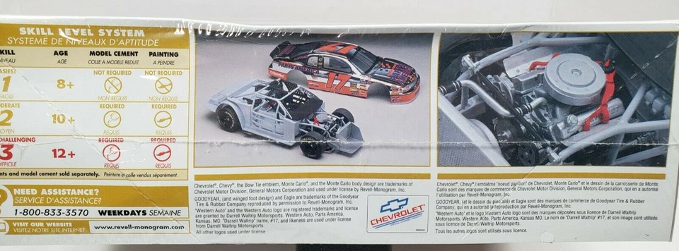 Coche de carreras Darell Waltrip 1997 cromo plateado NASCAR 25º año sellado NUEVO Foto 4 de 4