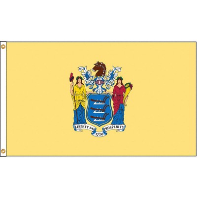ANNIN FLAGMAKERS 143680 New Jersey Flag,5x8 Ft,Nylon 5JFL6