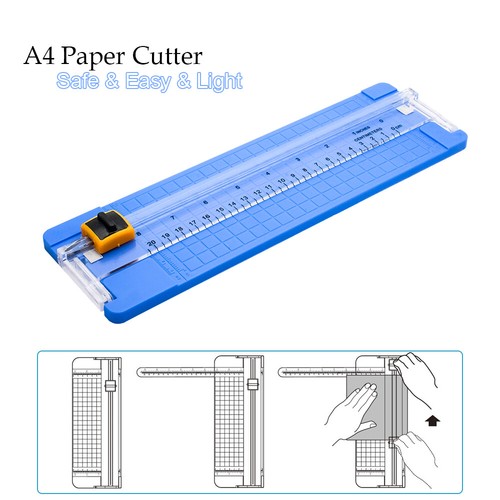 A4 Photo Paper Cutter Guillotine Card Trimmer Ruler Office Art Heavy Duty Blue - Picture 2 of 10