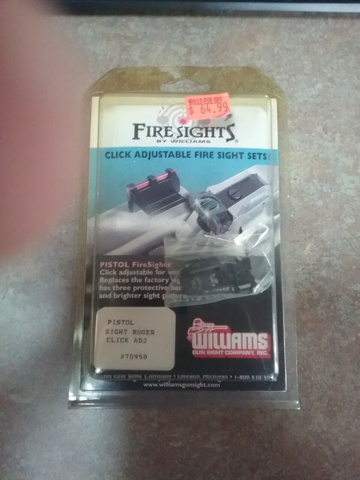 Williams Fire Sight Ruger GP100, Redhawk, Super Redhawk. N.O.S.