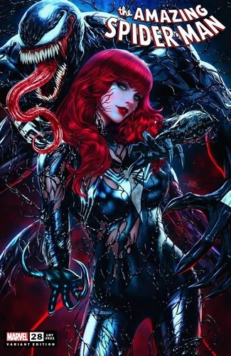 AMAZING SPIDERMAN 28 ARIEL DIAZ VARIANT NM VENOMIZED MARY JANE VENOM vol 6 2023