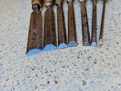 Vintage Job Lot Marples Chisels x 7 - Picture 3 of 12