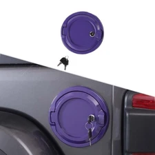 Purple Locking Fuel Filler Door Gas Tank Cap Cover for 2018+ Jeep Wrangler JL
