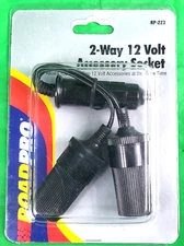 RoadPro 2 Plugs 12V Cigarette Lighter Adapte RP-223