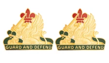 535th Military Police Battalion Unit Crest - Pair - GUARD AND DEFEND