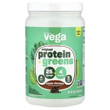 2 X Vega, Original Protein + Greens, Creamy Chocolate, 1 lb 6 oz (624 g)