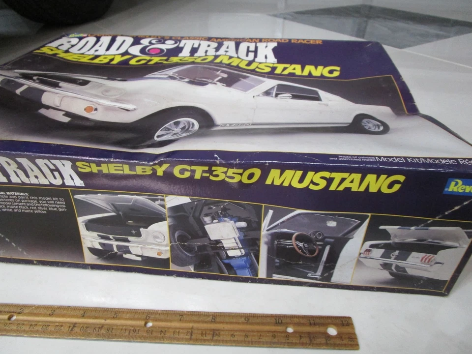 Vintage 1/12 Scale Revell Road & Track Shelby Gt-350 Mustang Model Kit #7479 - Image 2 of 4