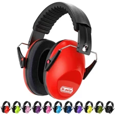 Dr. Meter Noise Cancelling Ear Muffs for Kids - SNR 27.4 - Red