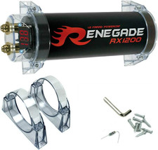 RX1200 Power Cap Condensatore Car Audio 1,2 Farad per Impianti Fino a 1200 Watt 