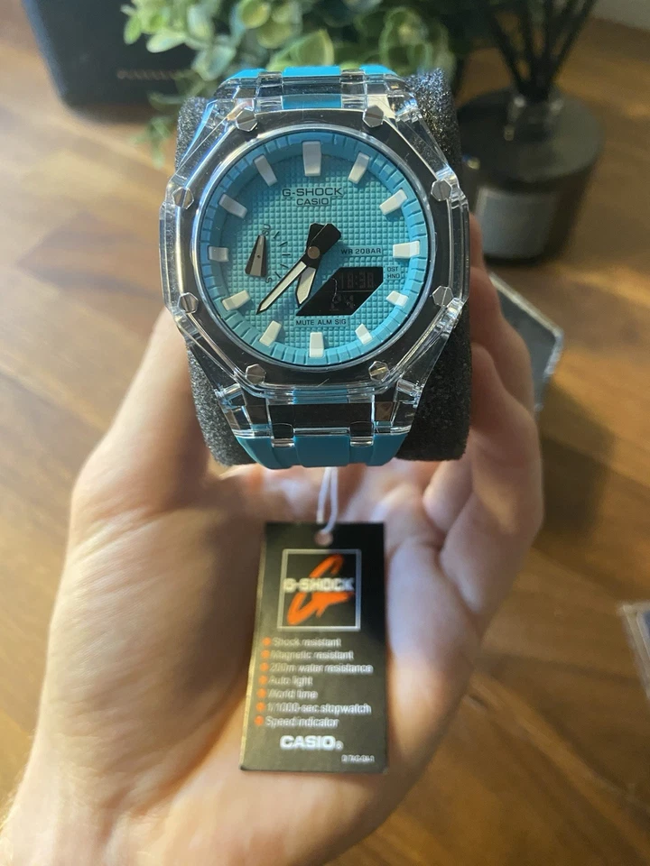 Custom Casio G-Shock GA-2100, CasiOak, - Baby Blue Brand New - Image 2 of 4